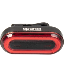 FANALINO POSTERIORE PER BICICLETTA SPARCO IN ALLUMINIO E SILICONE, 3 MODALITA' DI ILLUMINAZIONE